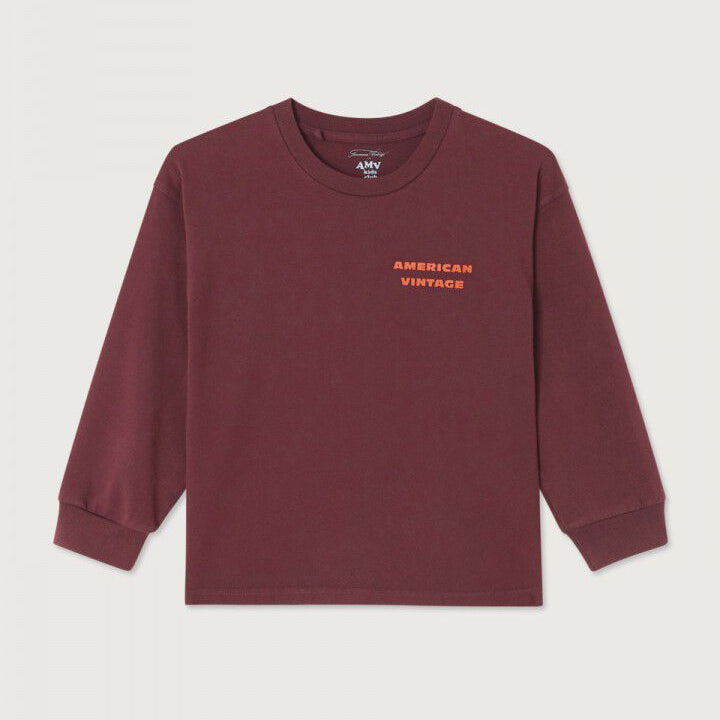 T-shirt Fizvalley long sleeve Aubergine Vintage