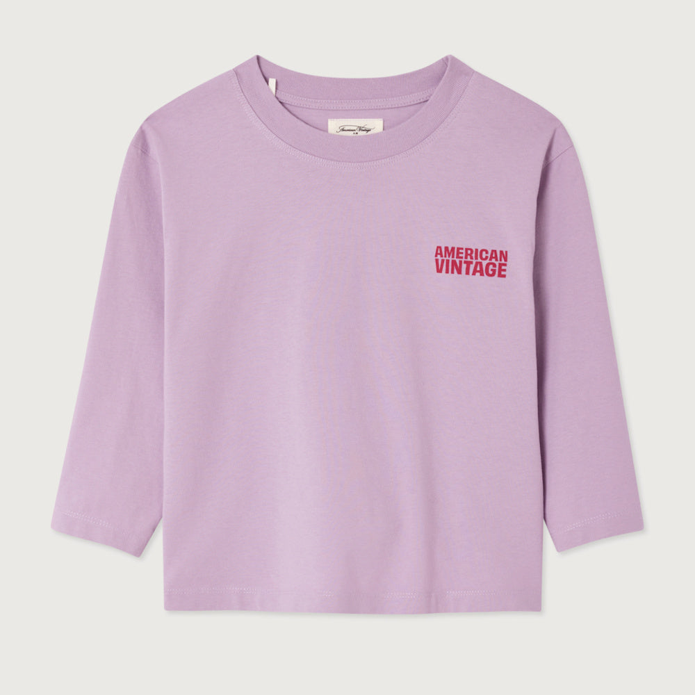 T-shirt Manches Longues GIXY Lilas Pastel