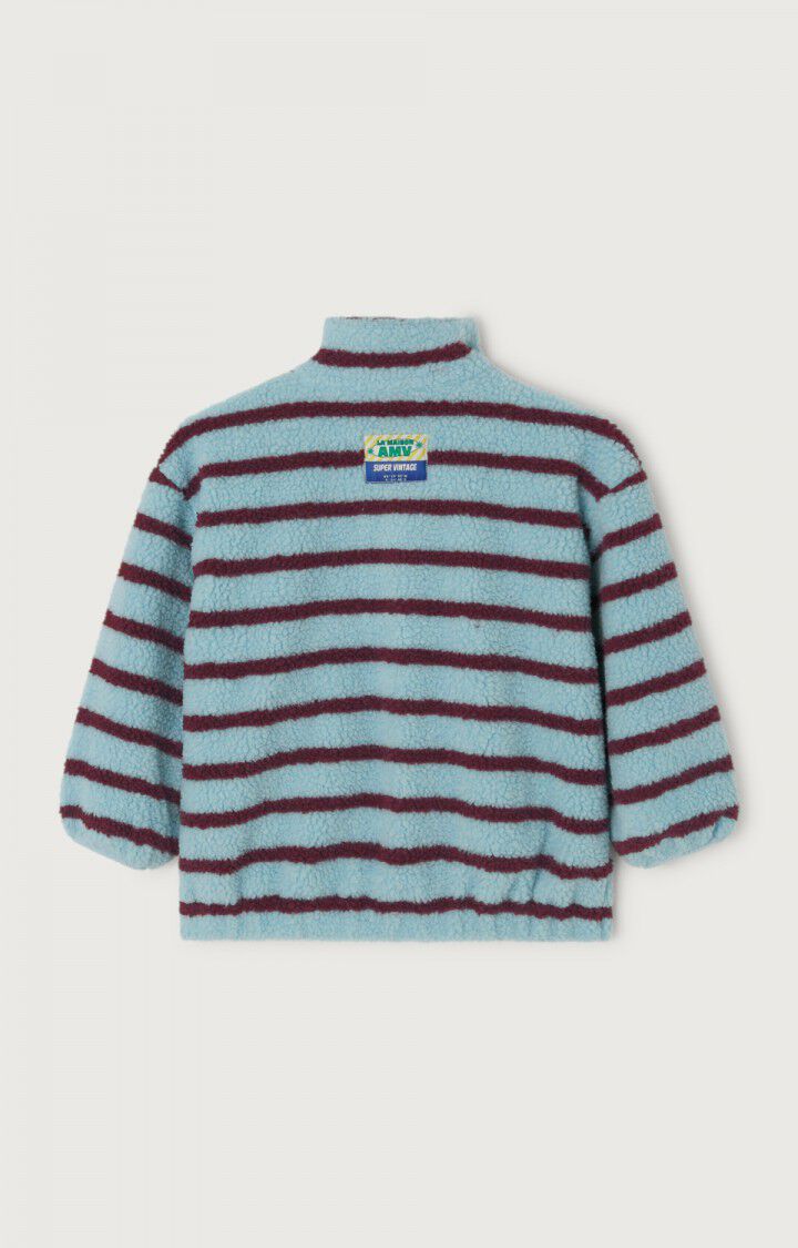 Manteau Hoktown mi-long Ciel Grenade Rayé