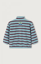 Manteau Hoktown mi-long Ciel Grenade Rayé