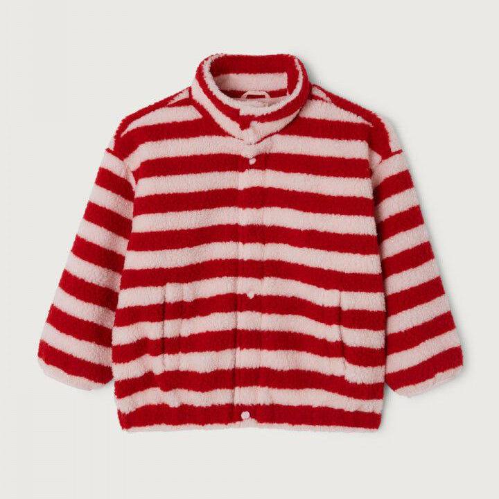Manteau Hoktown mi-long Milkshakes Fraise Rayé