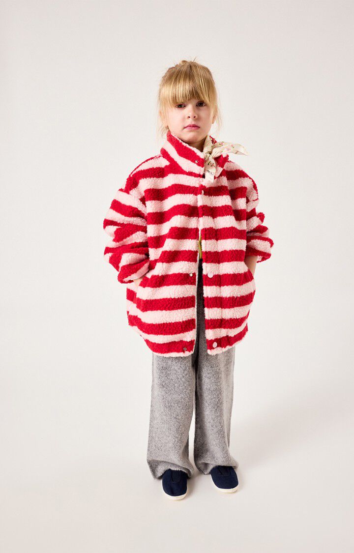 Manteau Hoktown mi-long Milkshakes Fraise Rayé