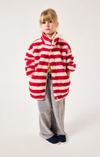 Coat Hoktown mid-length Milkshakes Fraise Rayé