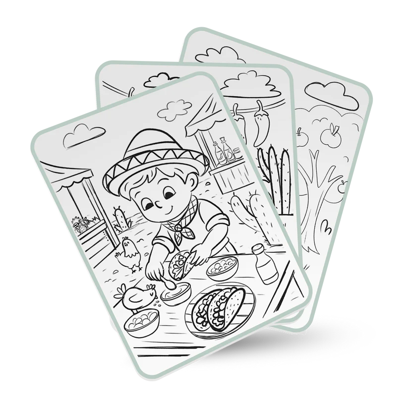 KIDYDRAW PAD - Food around the world