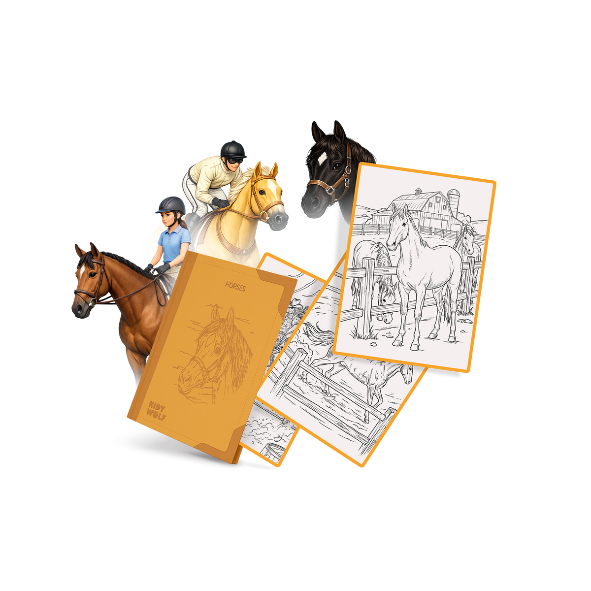 Recharge KIDYDRAW-PAD Chevaux