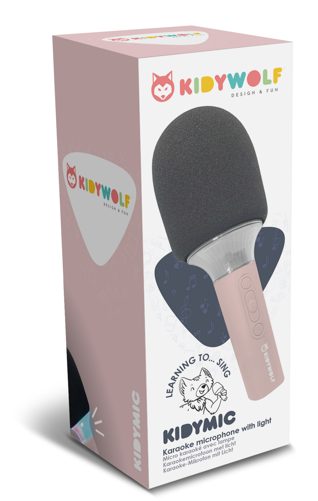 accessoires durables enfants bébés kidywolf KIDYMIC micro rose