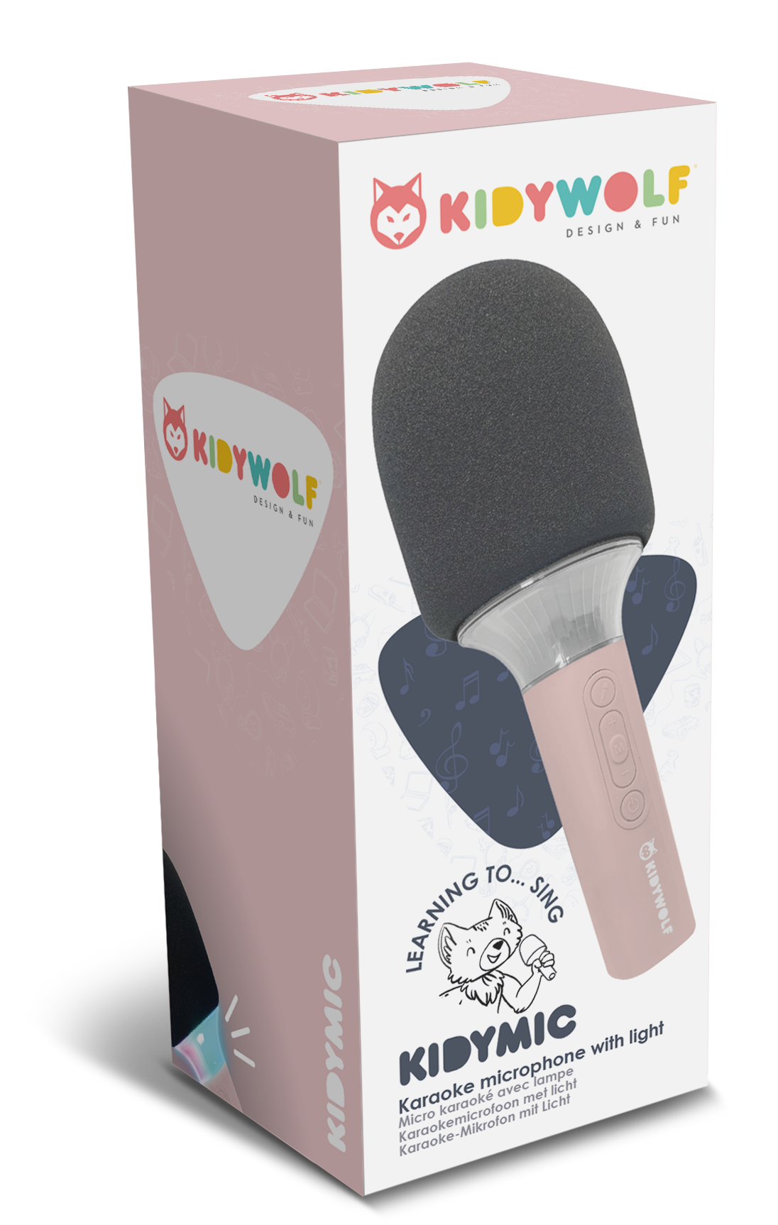 accessoires durables enfants bébés kidywolf KIDYMIC micro rose