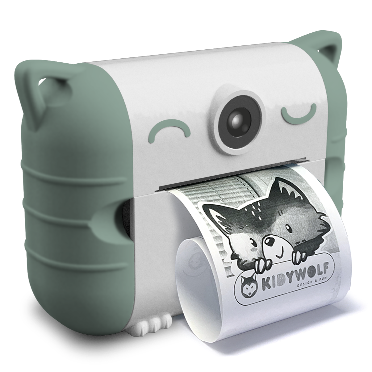 accessoires durables enfants bébés kidywolf KIDYPRINT appareil photo avec imprimante thermique vert