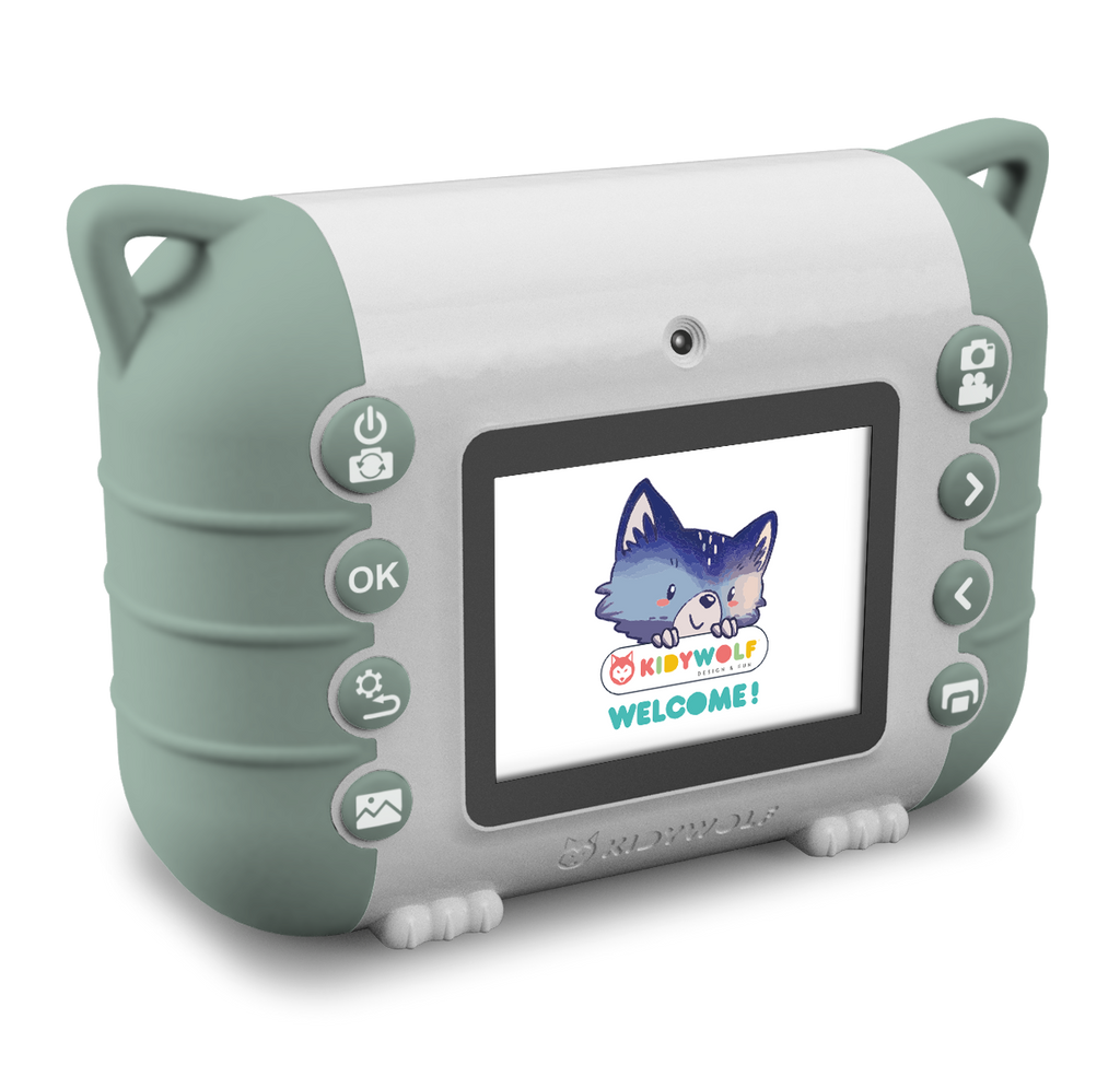 accessoires durables enfants bébés kidywolf KIDYPRINT appareil photo avec imprimante thermique vert