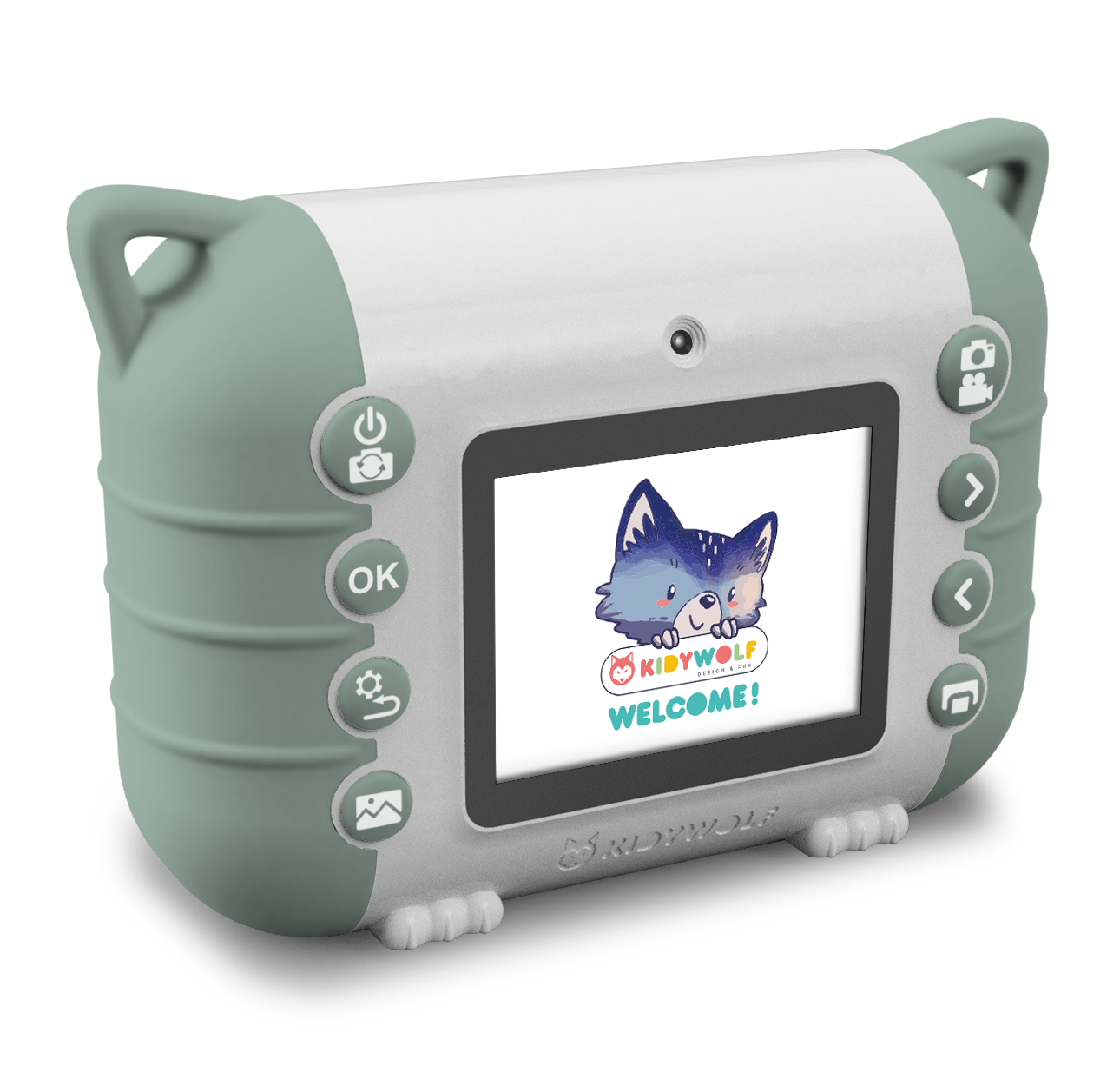 accessoires durables enfants bébés kidywolf KIDYPRINT appareil photo avec imprimante thermique vert