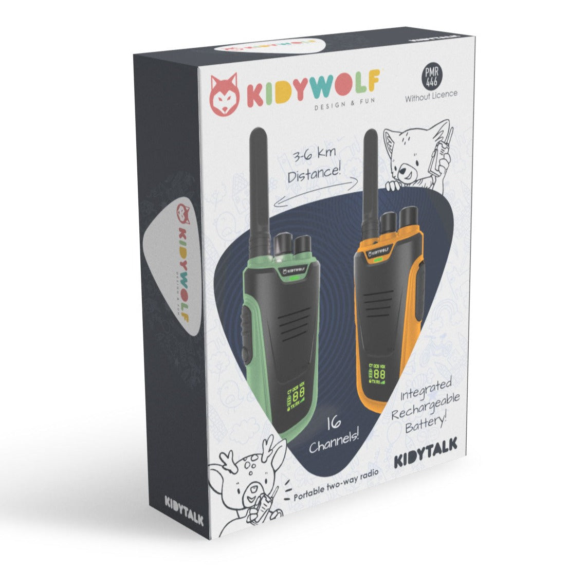 Kidytalk Talkie Walkies Green and Yellow