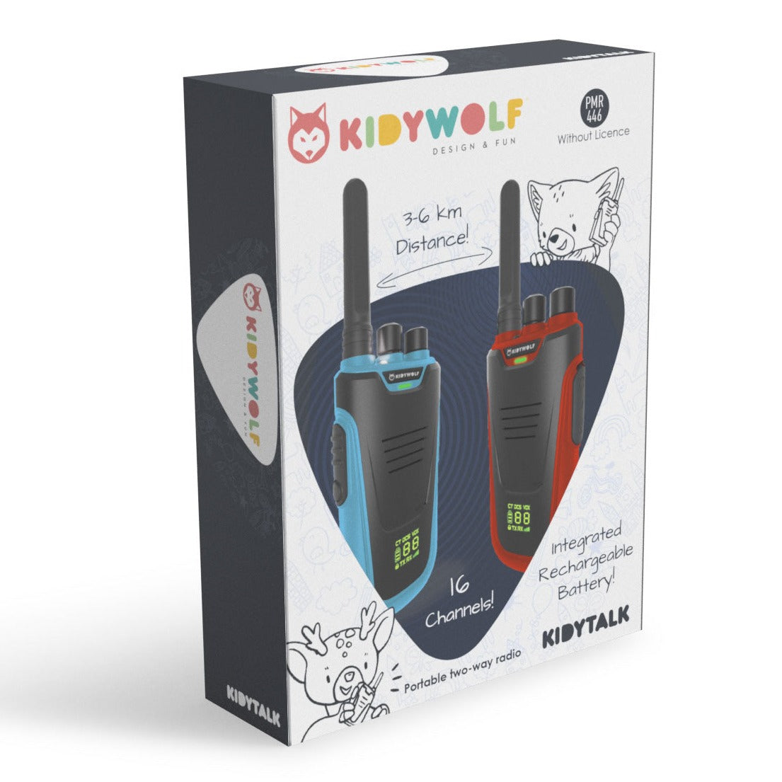 Kidytalk Talkie Walkies Blue and Red