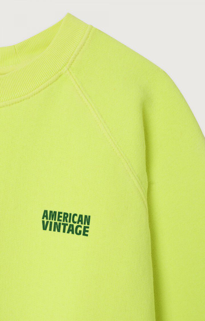 Sweat Izubird col rond Citron Fluo - dos