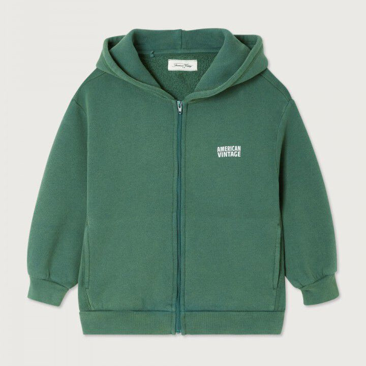 Sweat Izubird zippé à capuche Cèdre Vintage