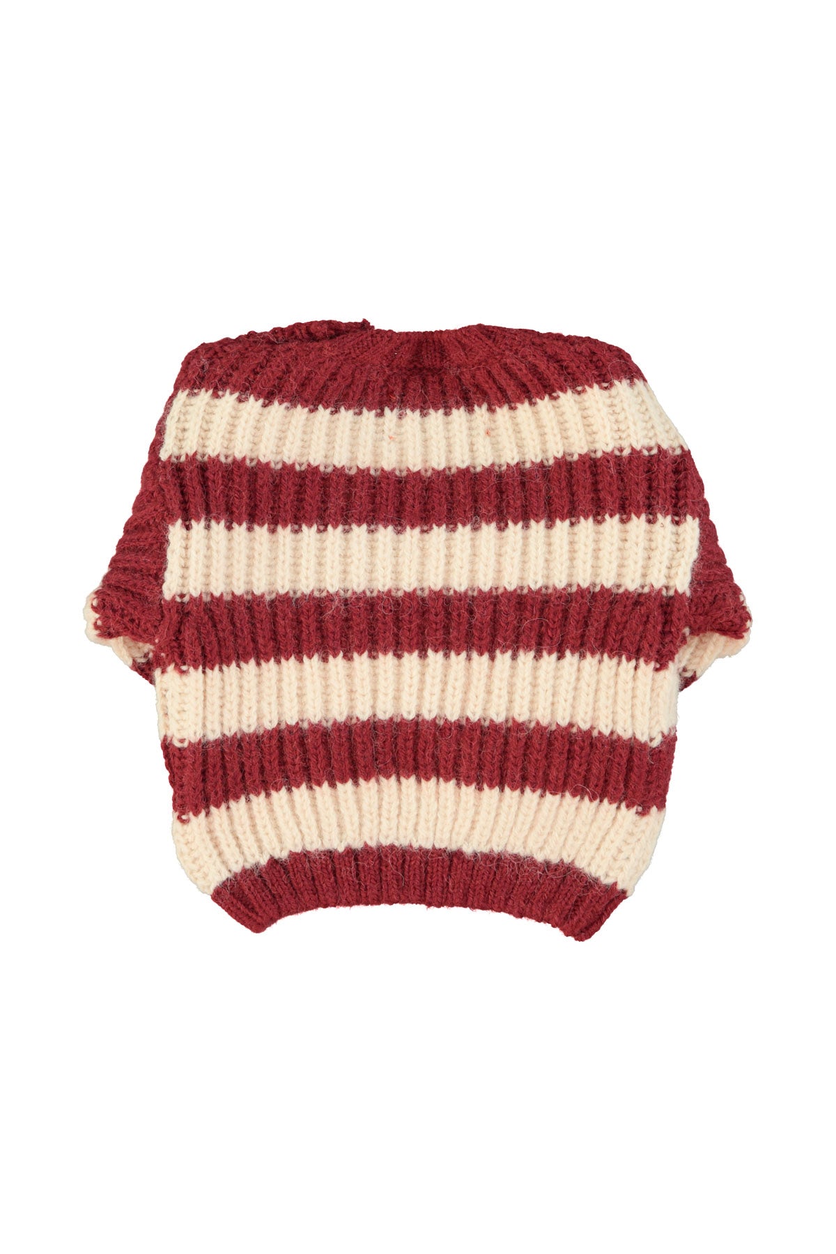 Baby Bordeaux and Light Pink Baby Tricot Pull