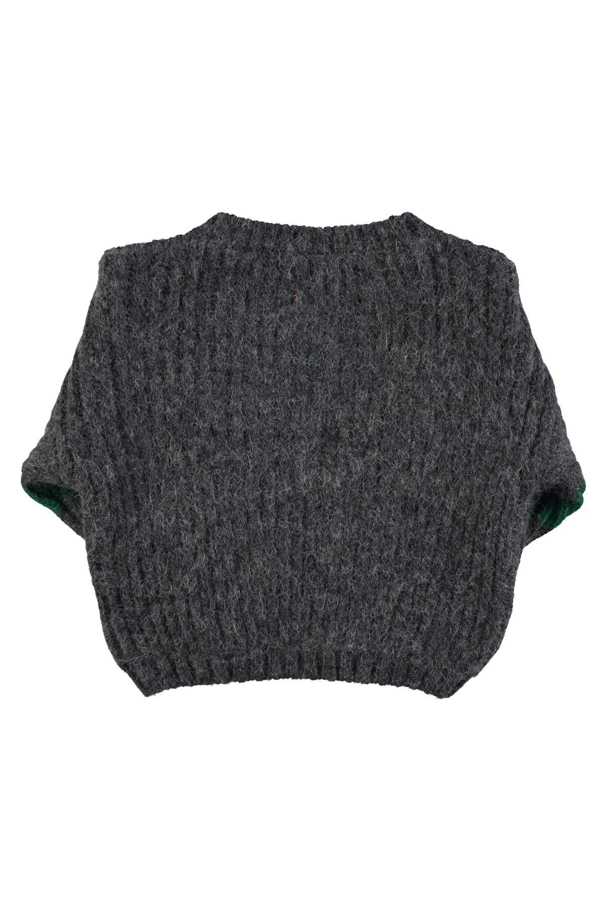 Pull knitted with gray and green stripes