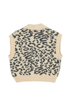 Gilet rose clair léopard