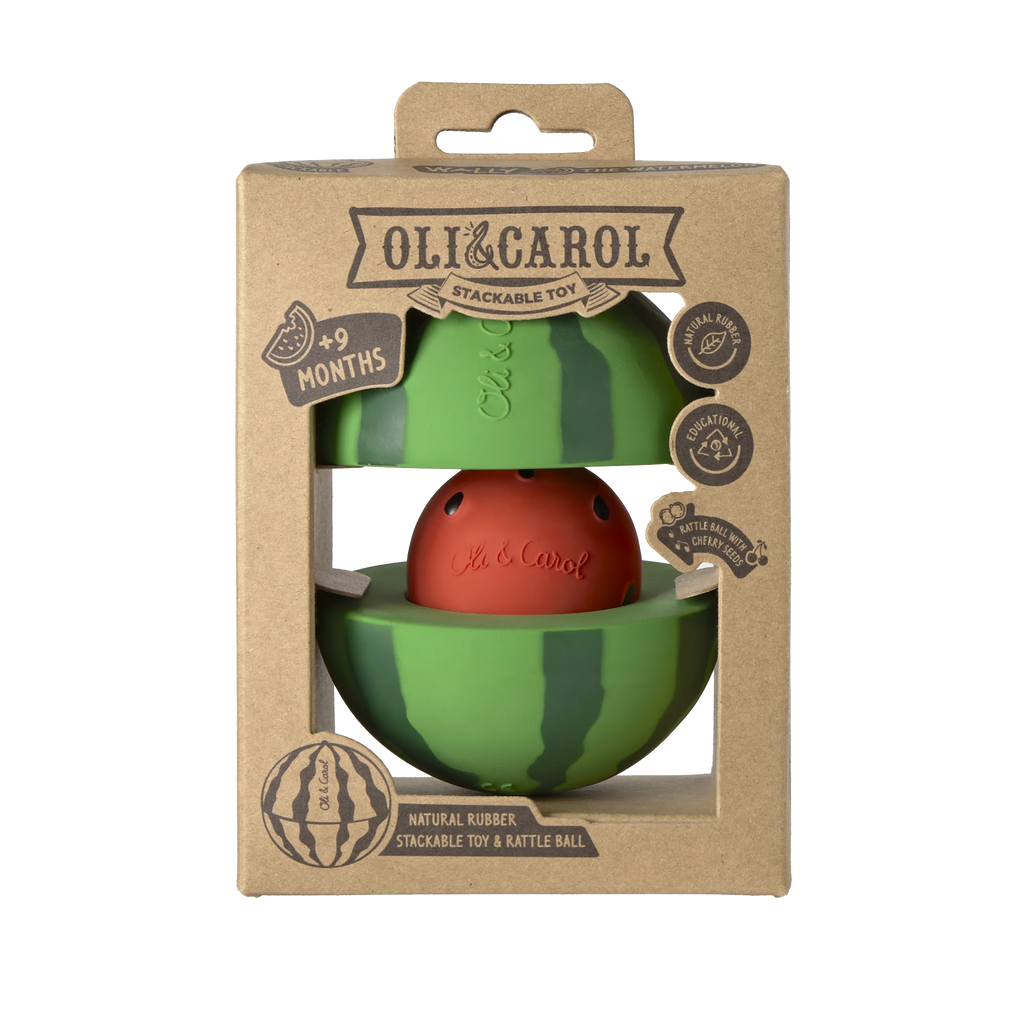 Pasteque Jouet à Empiler & Balle Hochet