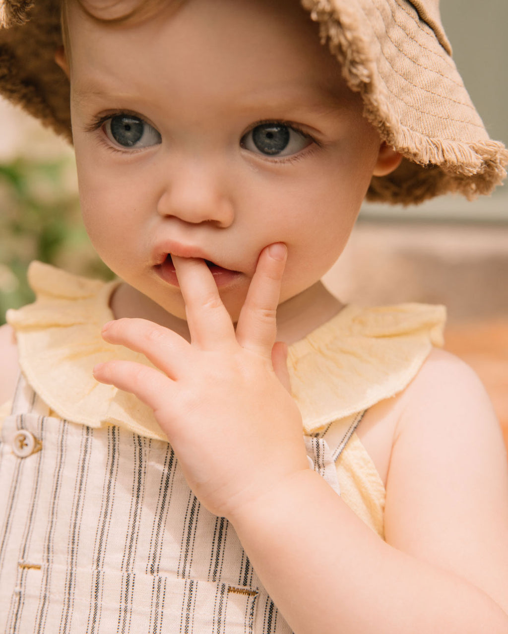 Salopette Bébé Rayée en Lin Unico