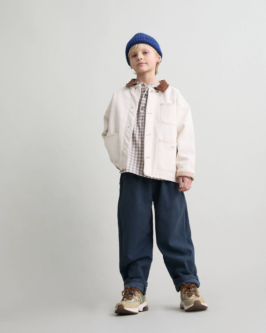 Pantalon en twill Bleu
