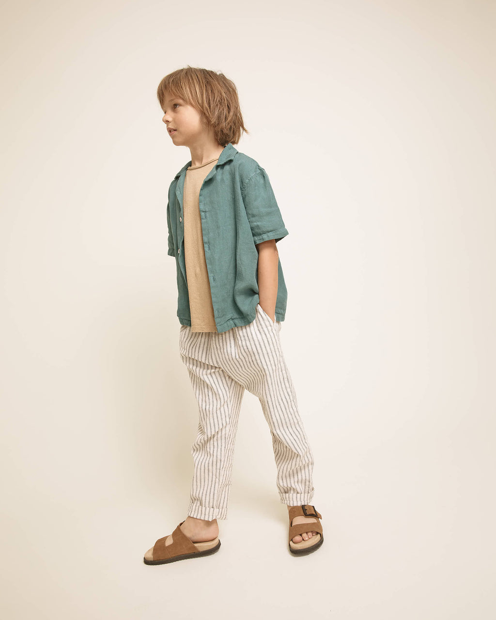 Striped Linen Pants - Unico
