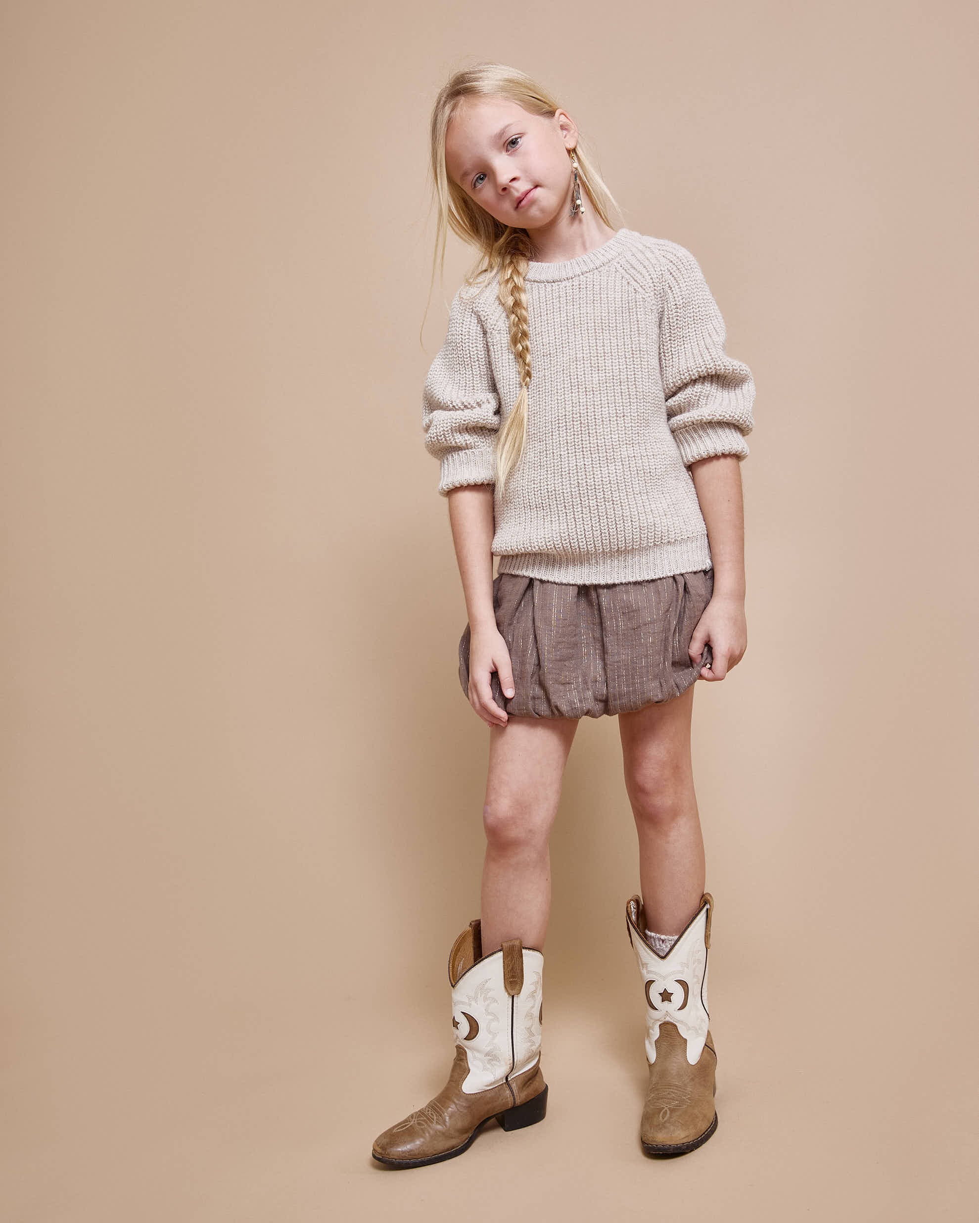 Soft natural knit sweater