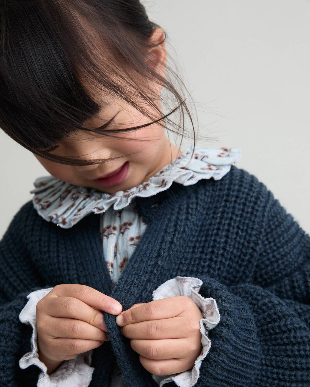 Gilet en tricot doux Bleu