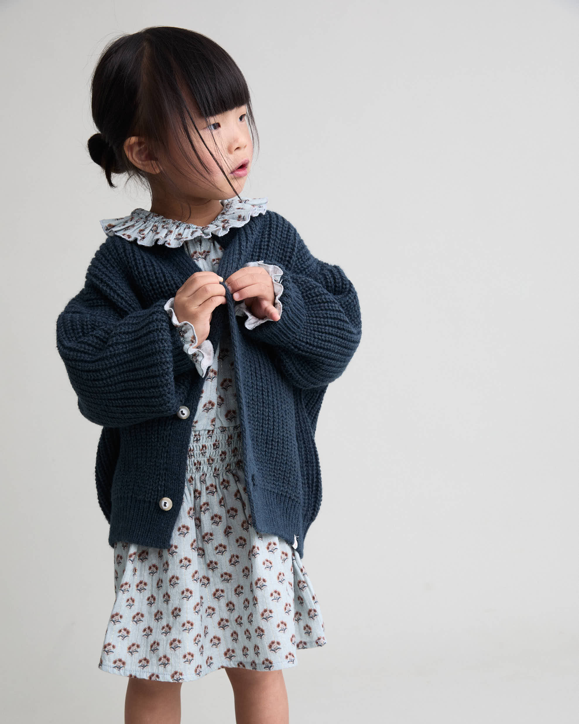 Gilet en tricot doux Bleu