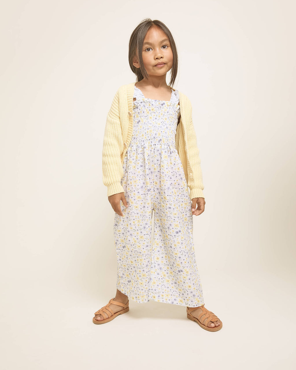 Cardigan en Maille jaune