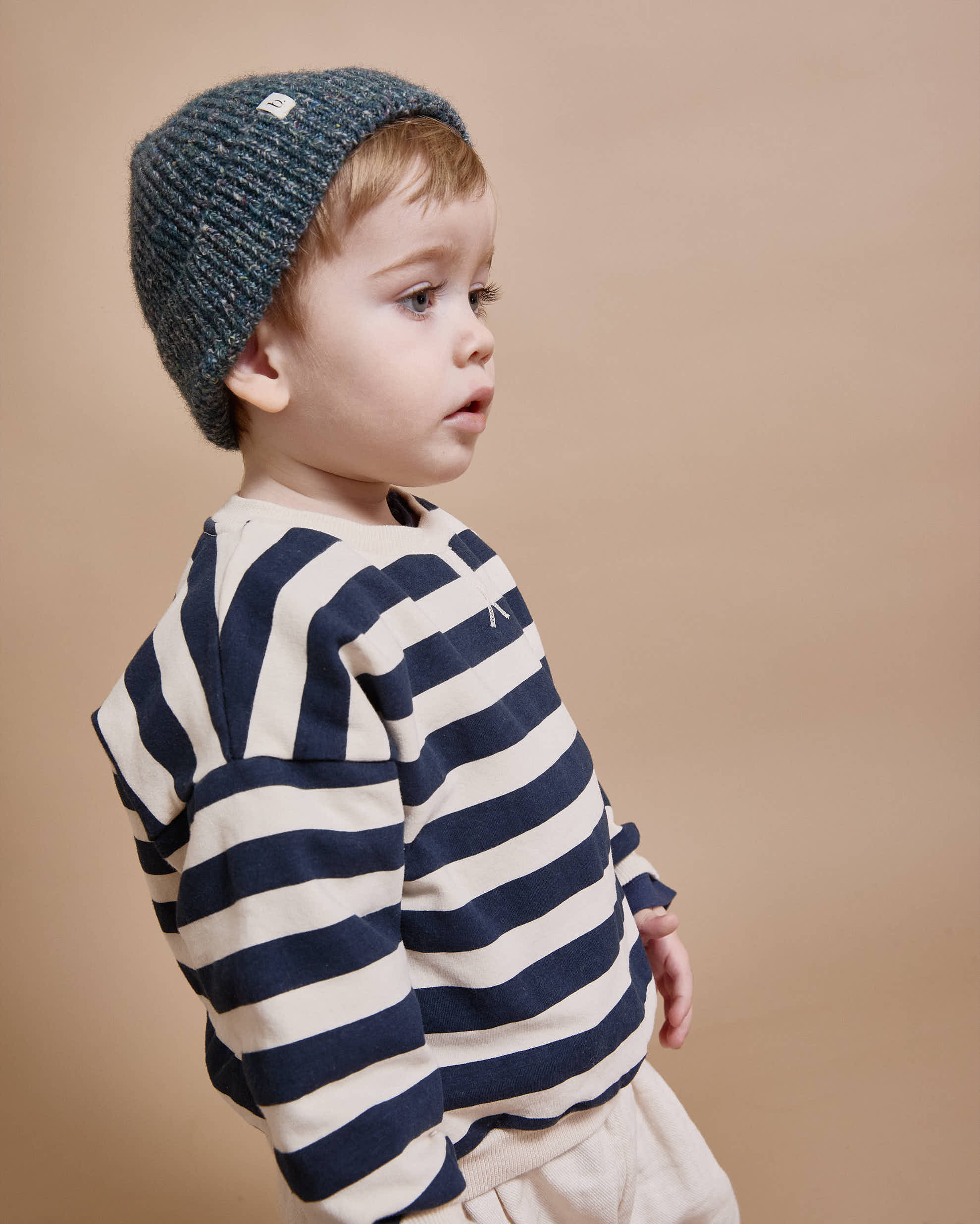 Organic cotton striped baby sweatshirt
