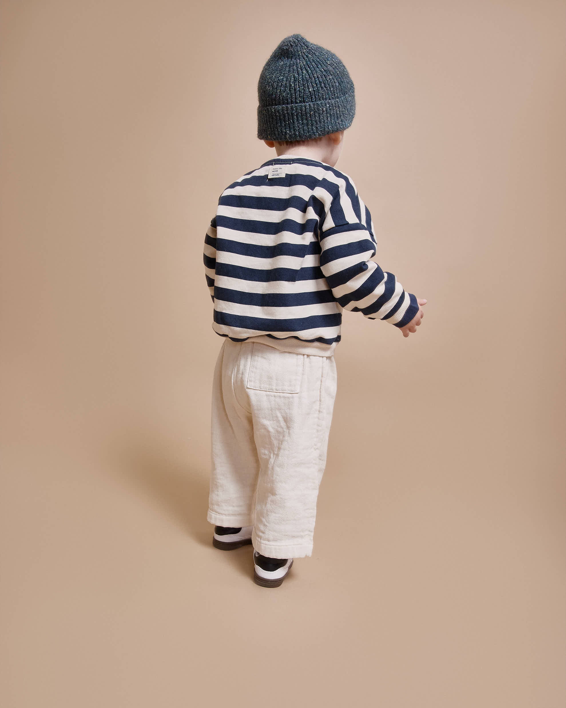 Organic cotton striped baby sweatshirt