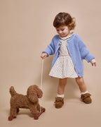 Baby vest in soft sky blue mesh