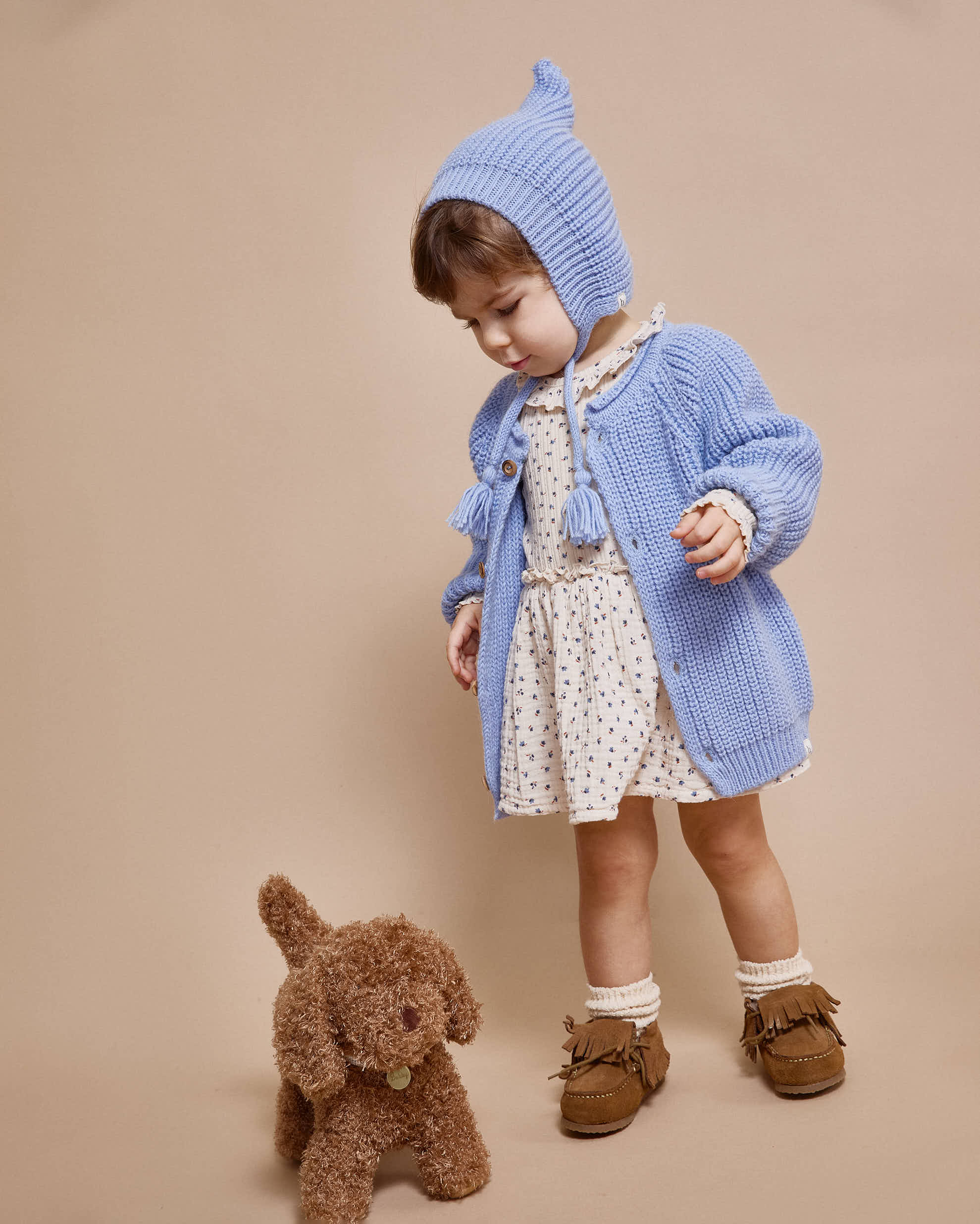 Baby vest in soft sky blue mesh