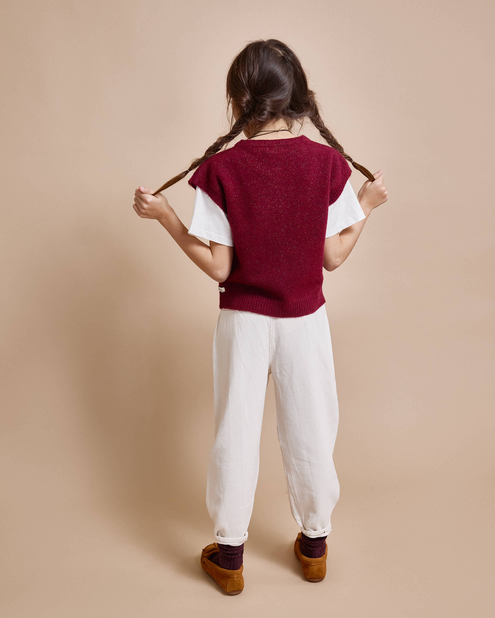 Beige soft twill pants