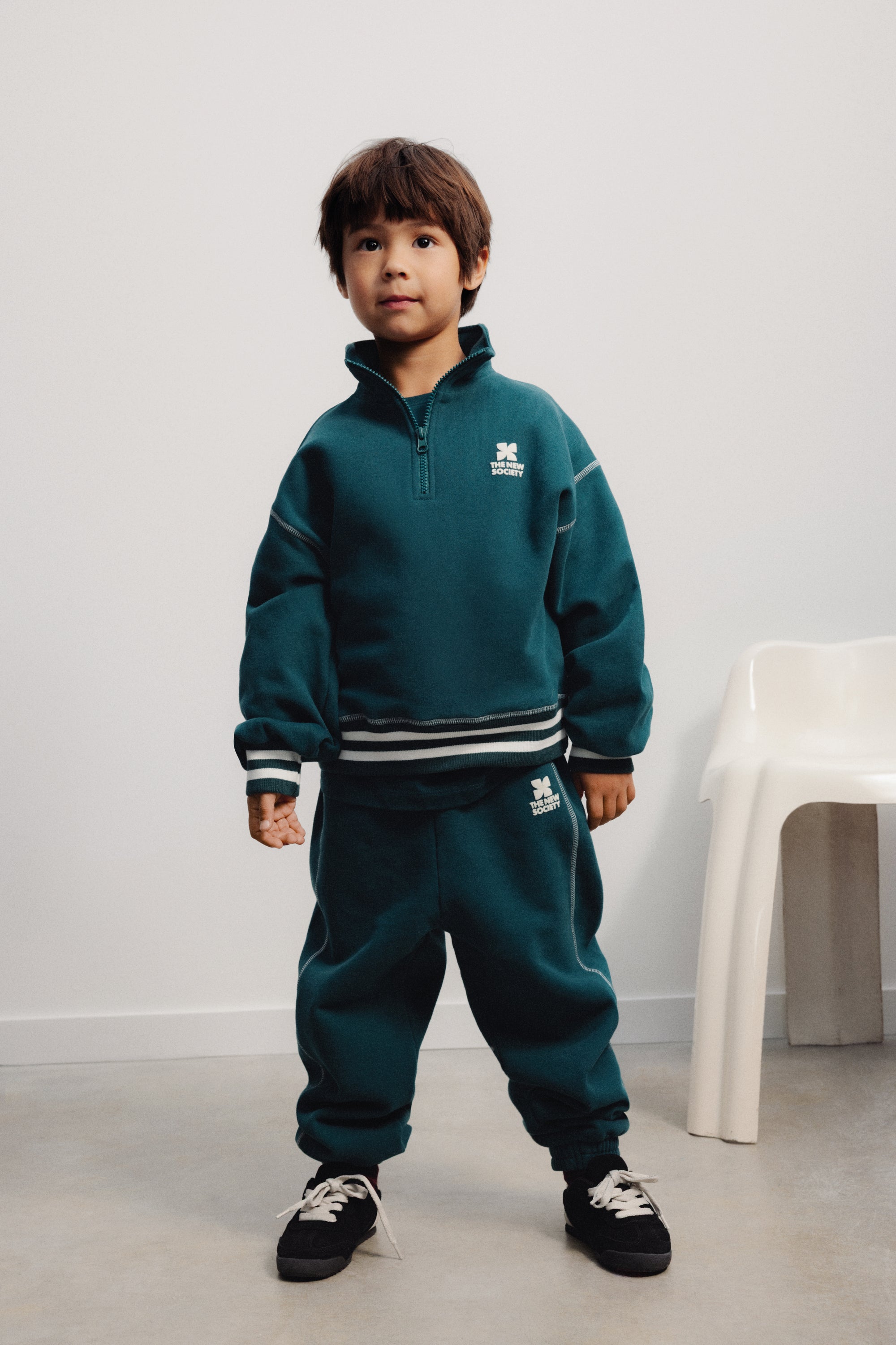 Sweat Polo Whisper Vert Foncé The New Society pour enfant – vue 2