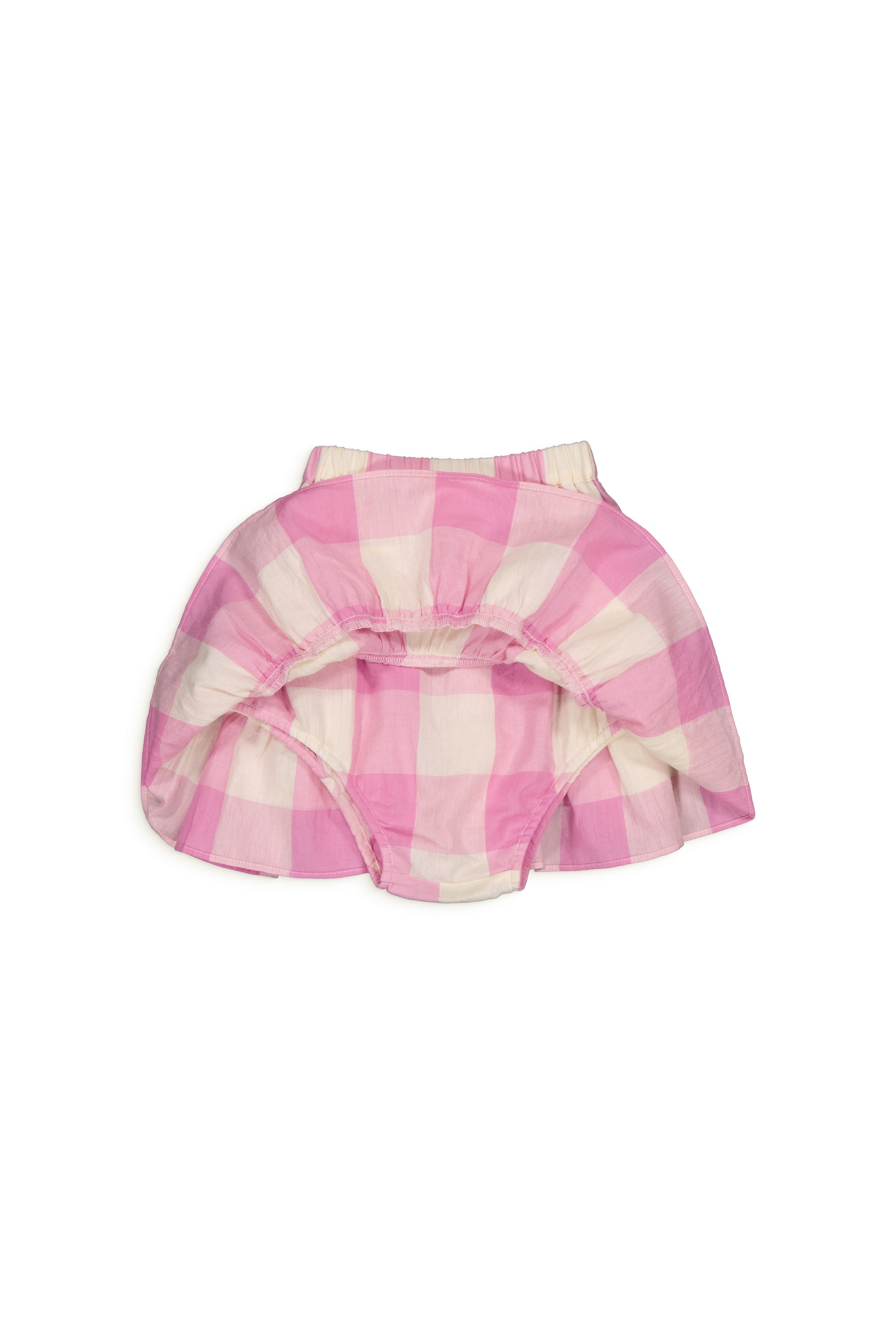 Short ruffled skirt with Bloomer - Léa Check Lila