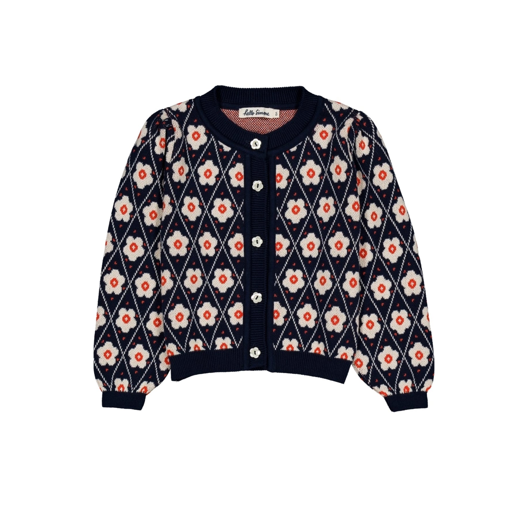Lison Navy Flower Cardigan