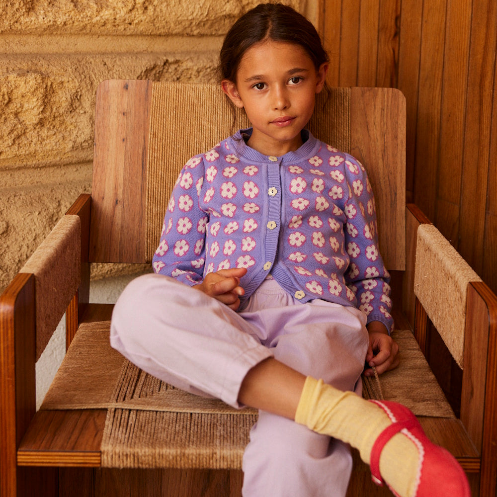 Lison Cardigan Pomponette Lavender