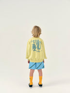 vetements durables enfants main story short bleu à rayures