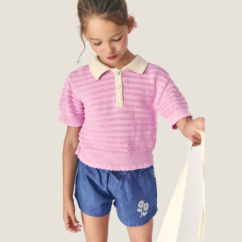 Polo Tricot Clémence Rose