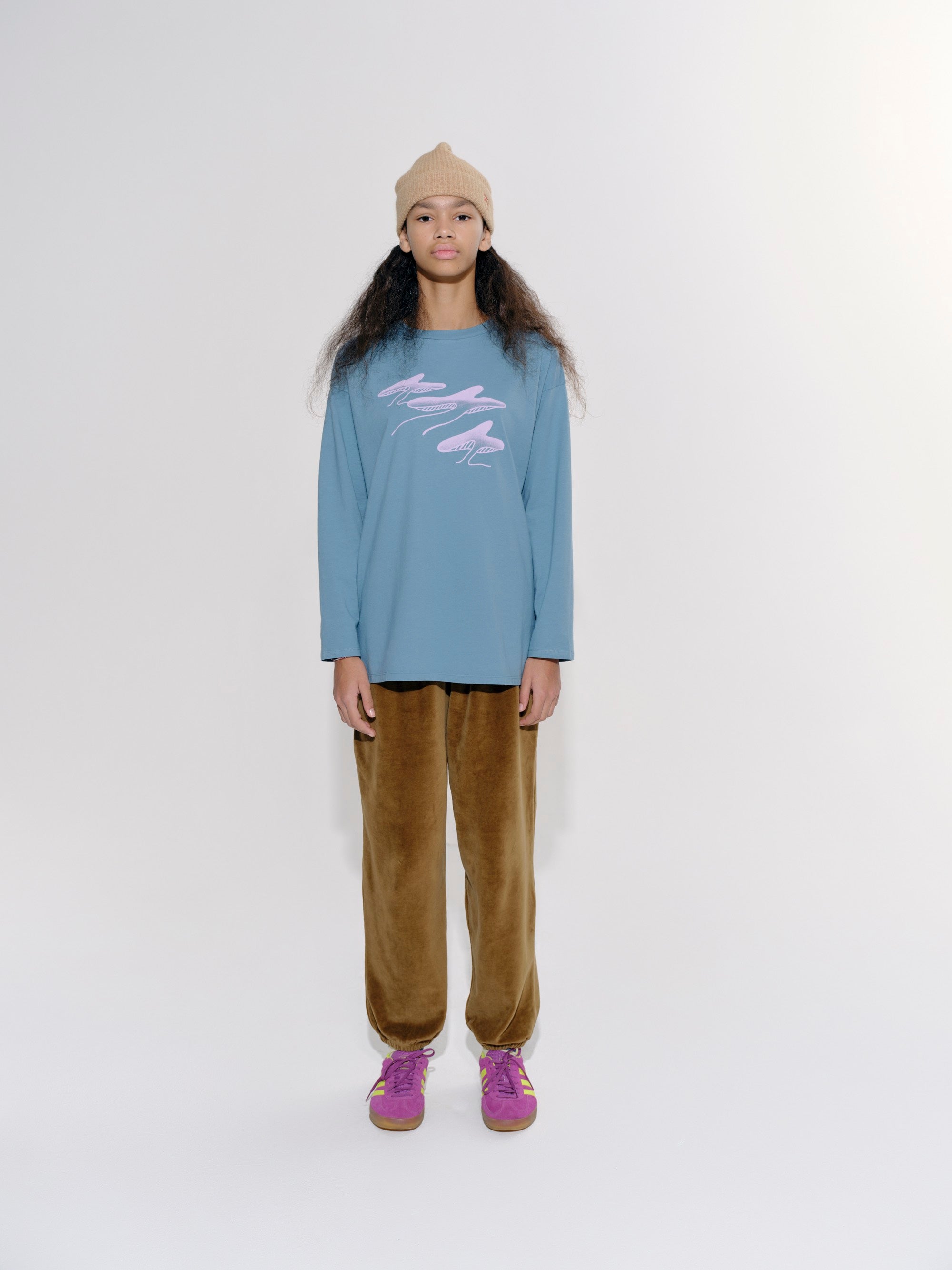 T-shirt longues manches Bleu
