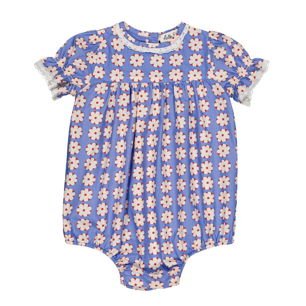 Lucette Baby Romper Pomponette Blue