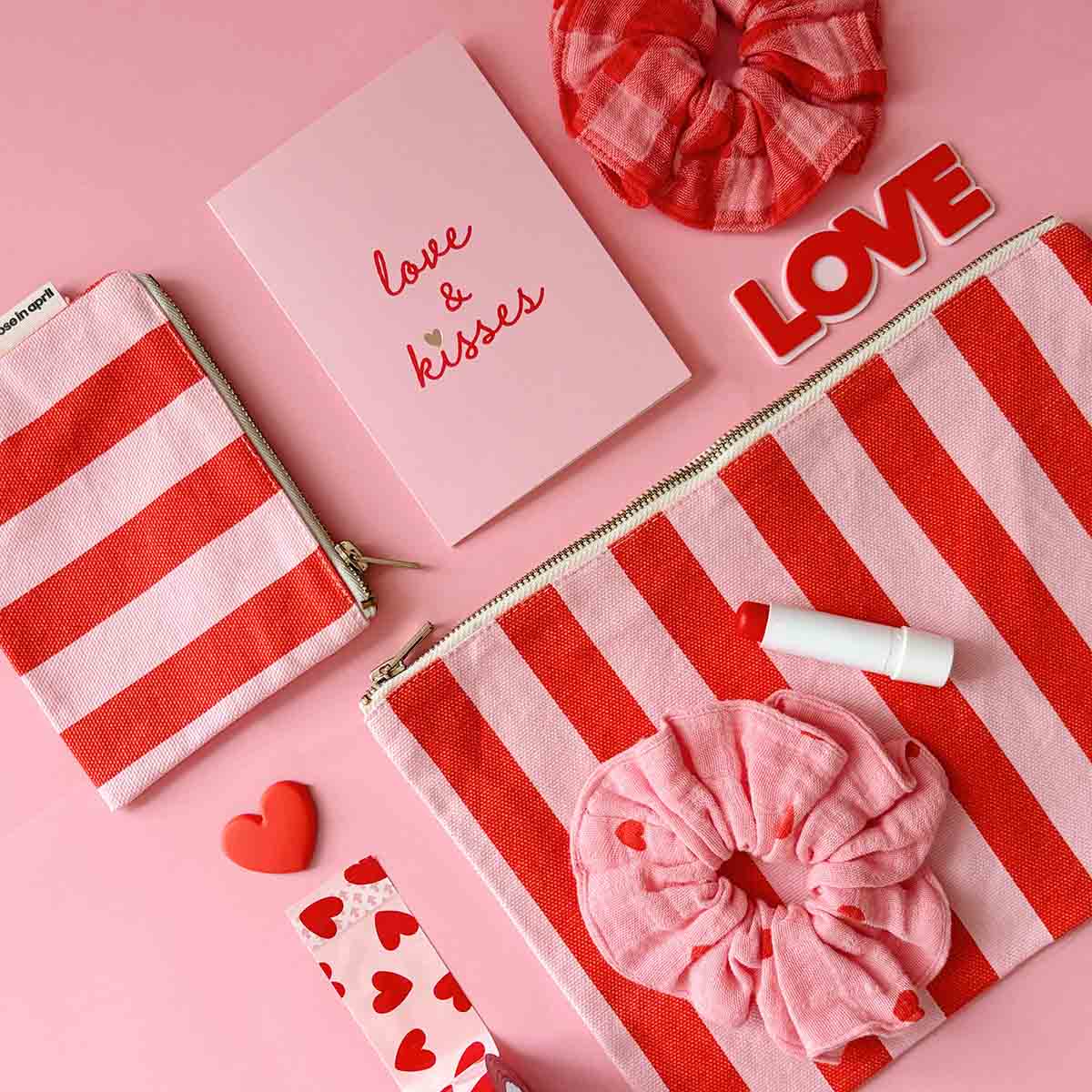 Chouchou Coeur Rose / Rouge