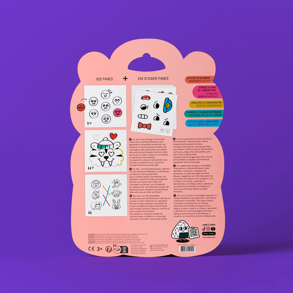 Livre de stickers Montessori – Émotions OMY