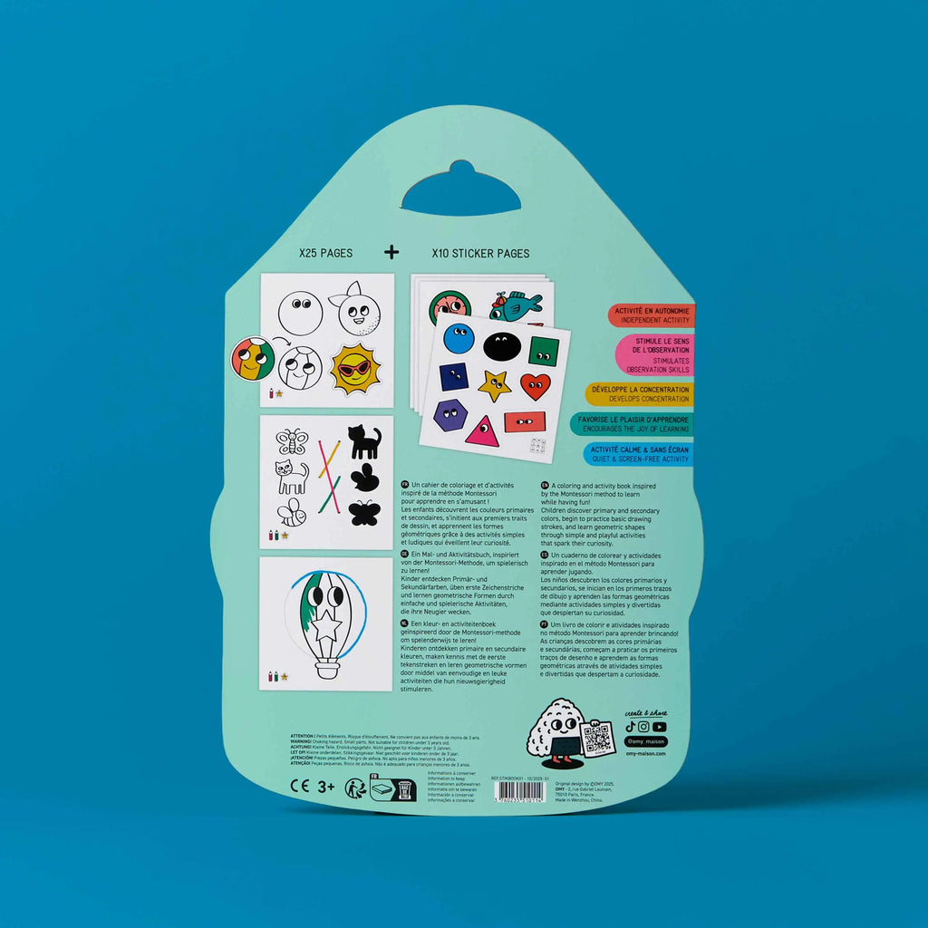 Livre de stickers Montessori – Formes géométriques OMY