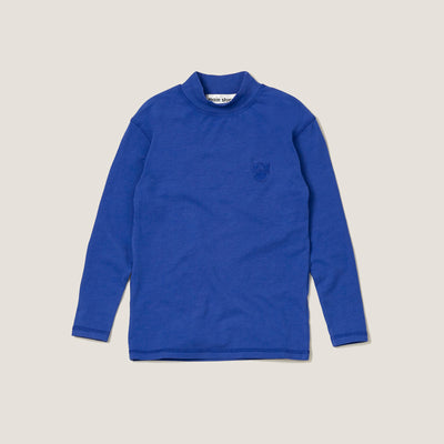 T-shirt enfant T-shirt col roulé bleu jersey de coton Main Story 