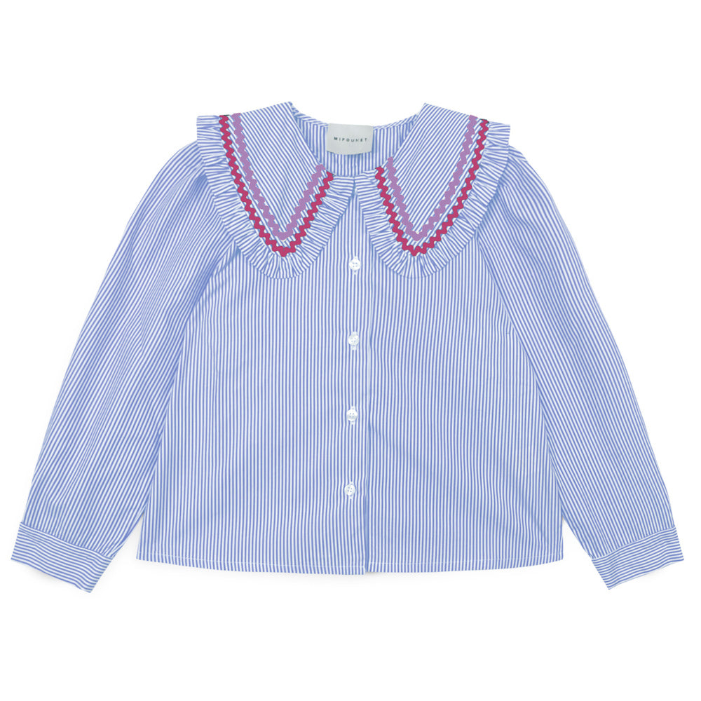 Blouse Nadine Popeline Bleu