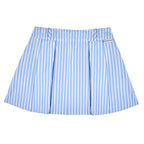 Jupe Sia en Popeline Rayures Écru/Bleu