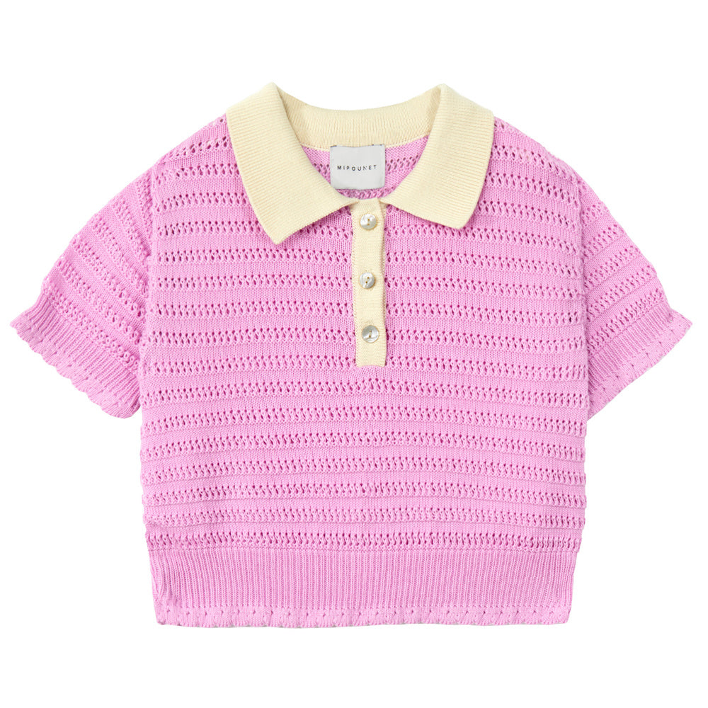 Polo Tricot Clémence Rose