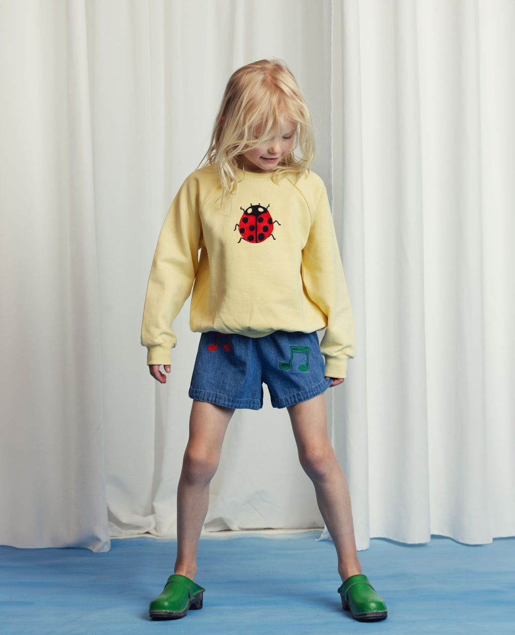 Music Notes Denim Shorts